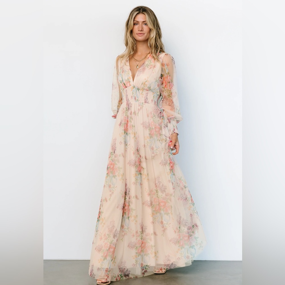 Baltic Born Layla Tulle Maxi Dress Long Evening Gown Formal | Romantic Floral